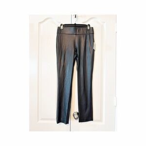 Kasper Black Faux Leather Pants Size XS NWT